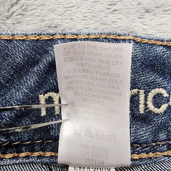 Maurices Jeans Womens 5/6 Blue Low Rise Bootcut Raw Released Hem Stretch Denim - Picture 10 of 16